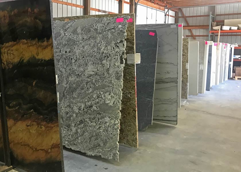 Stone Slabs in Warehouse